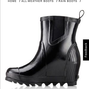 Size 6.5 Sorel Joan rain wedge